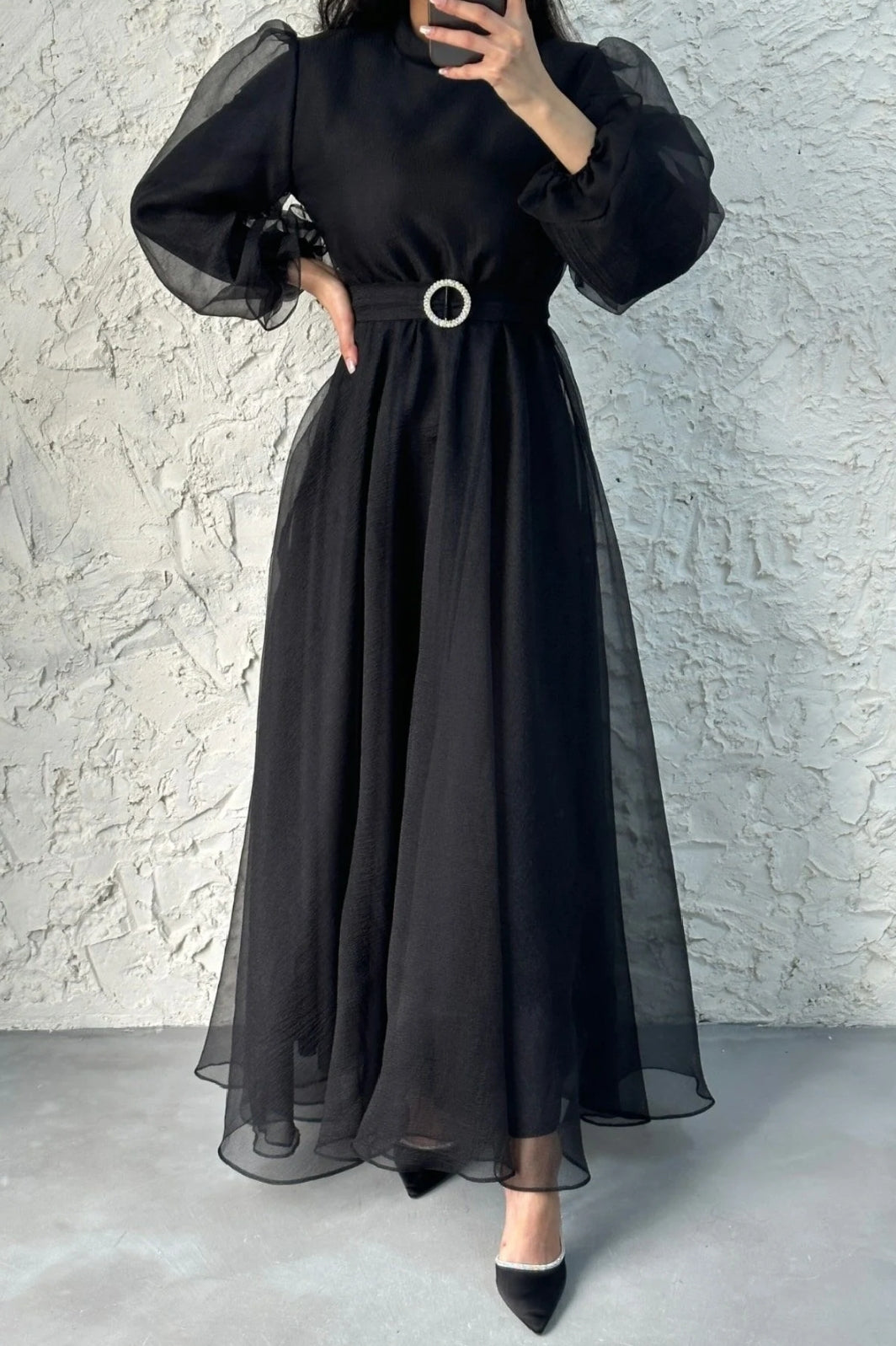 TISSUE FROCK BLACK DOLCIA WEAR TISSUE FROCK BLACK DOLCIA WEAR