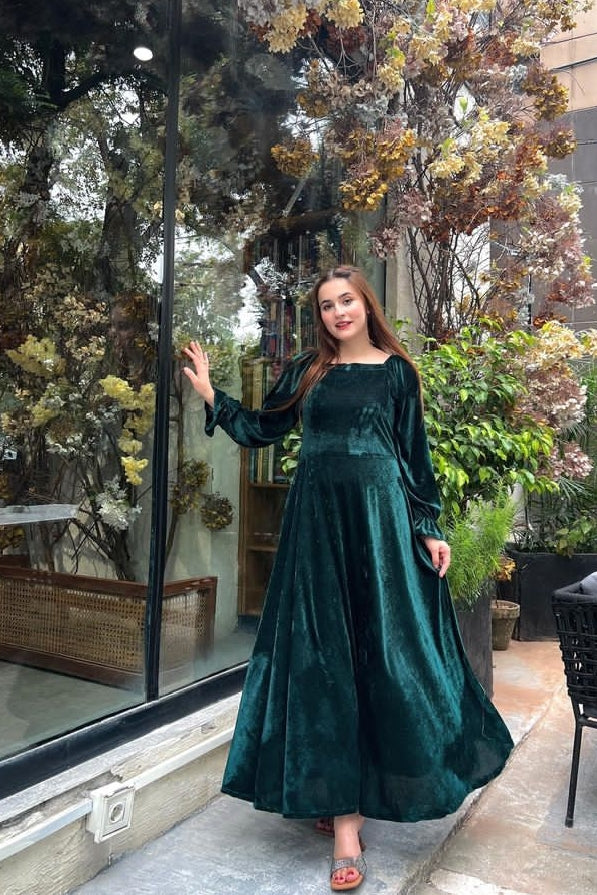 Green Velvet Frock