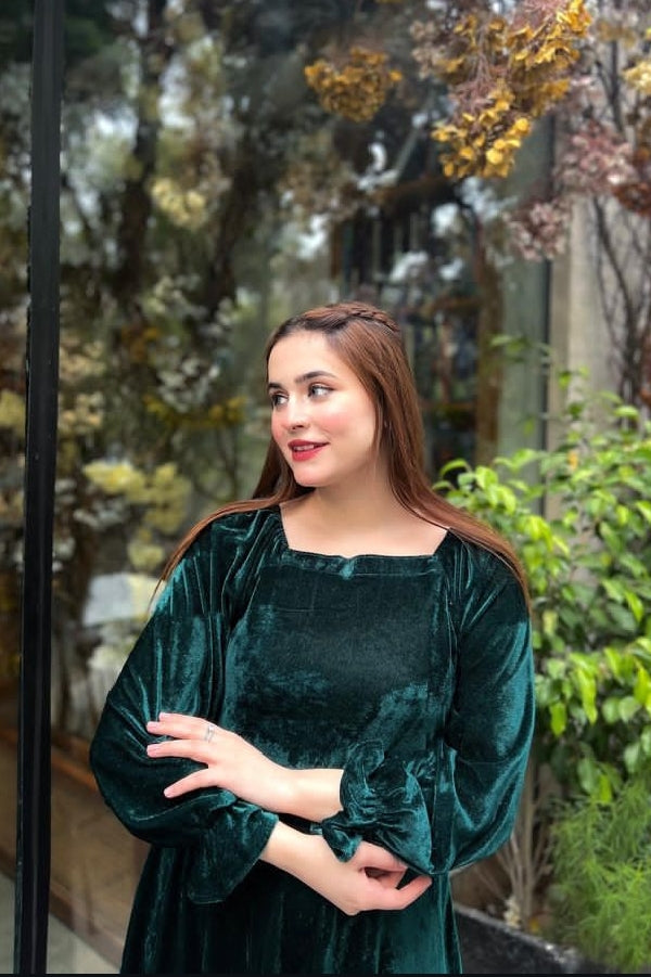 Green Velvet Frock