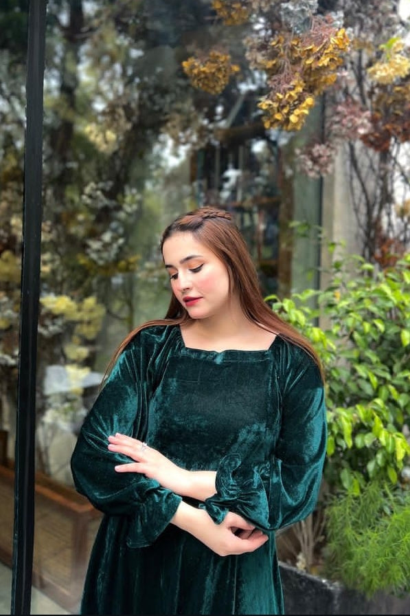 Green Velvet Frock