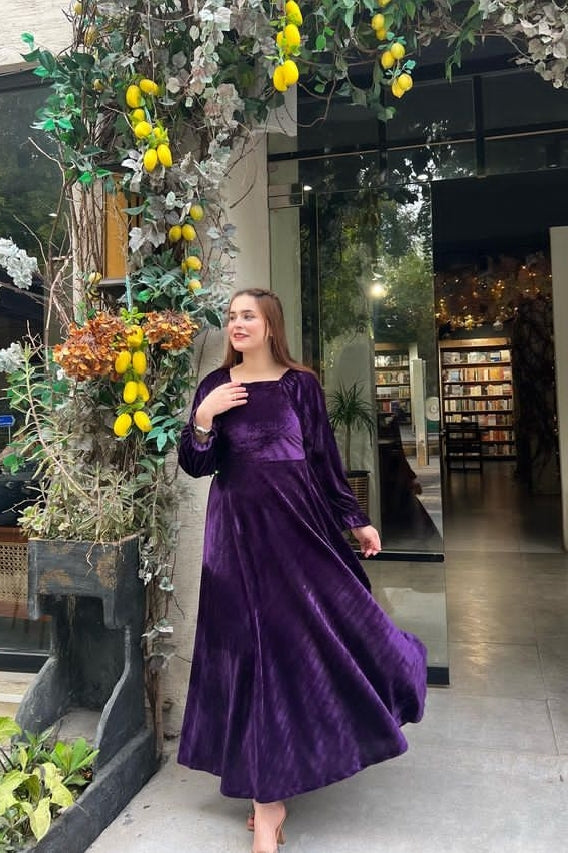 Purple Velvet Frock