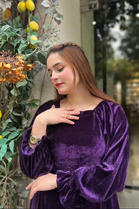 Purple Velvet Frock