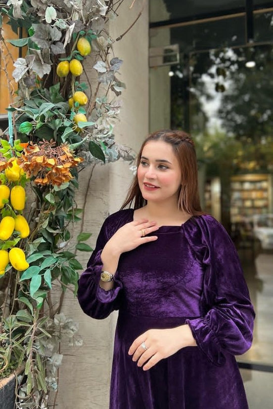 Purple Velvet Frock