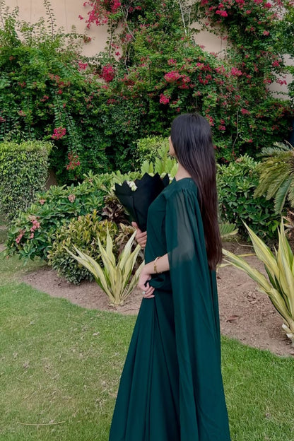 Green Cap Leaf Dress