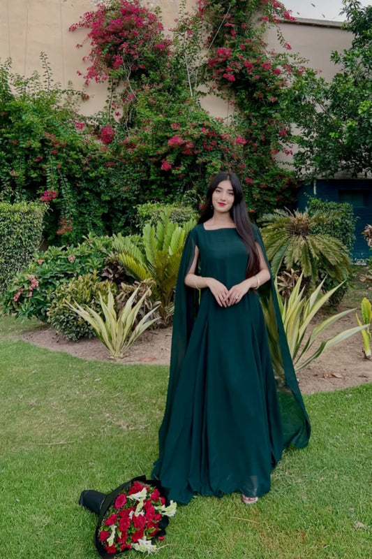 Green Cap Leaf Dress