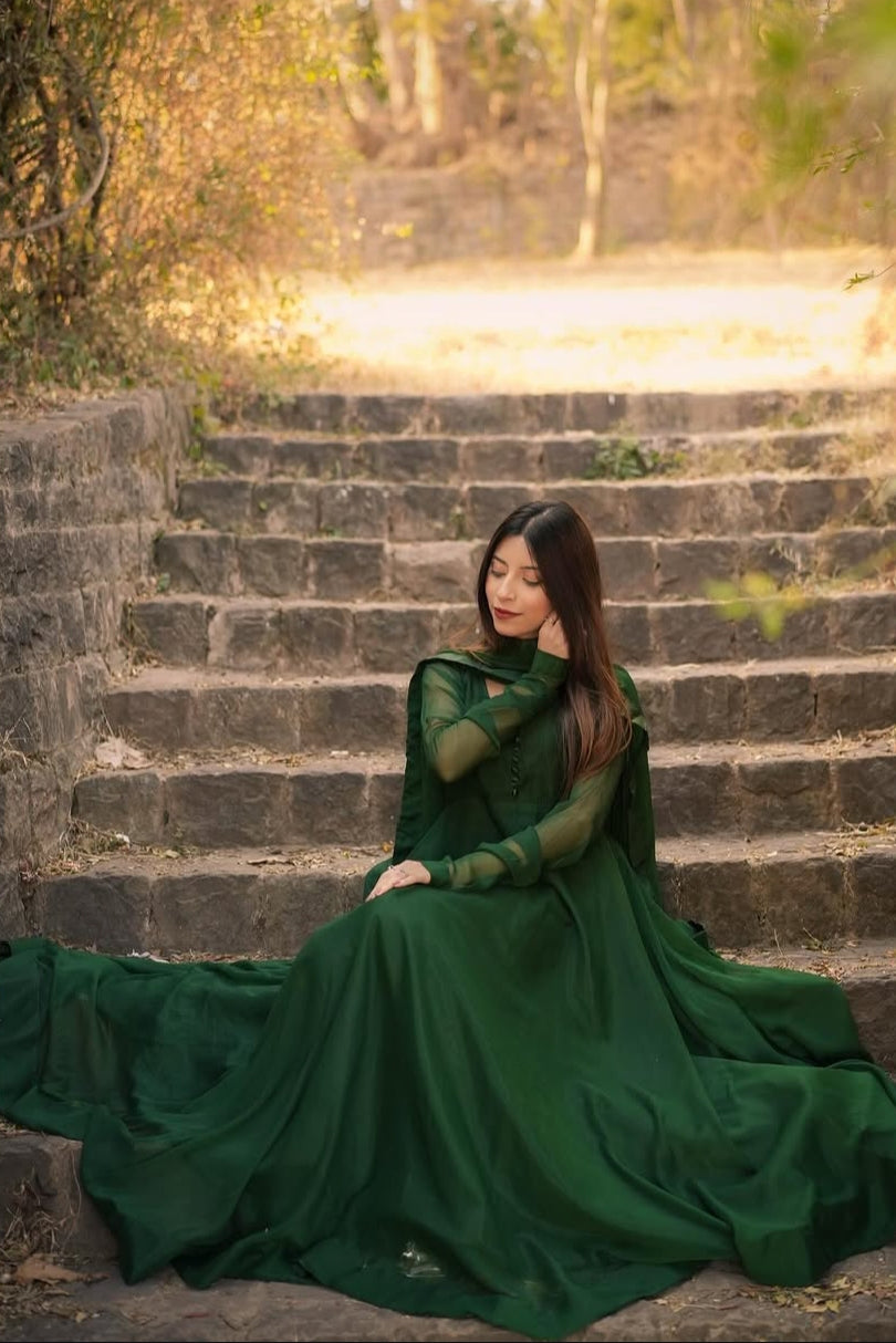 Green Floral Dress