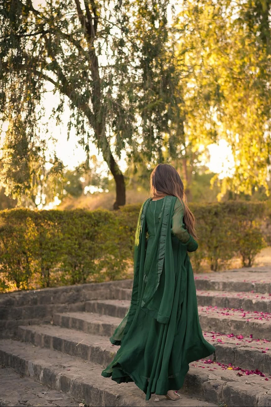Green Floral Dress