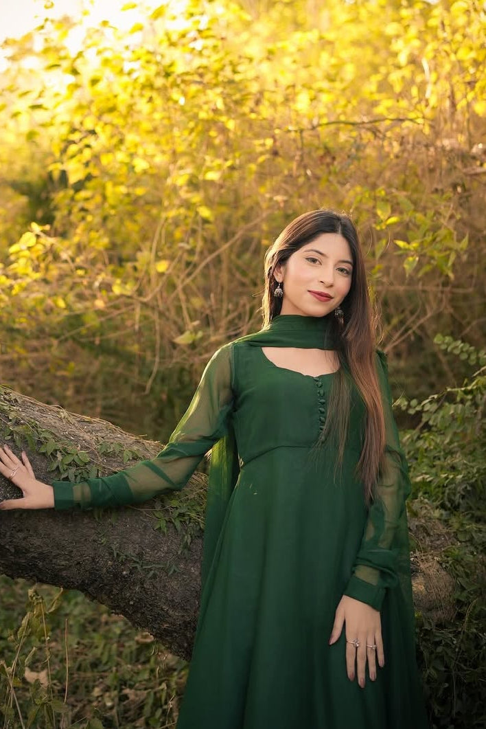 Green Floral Dress