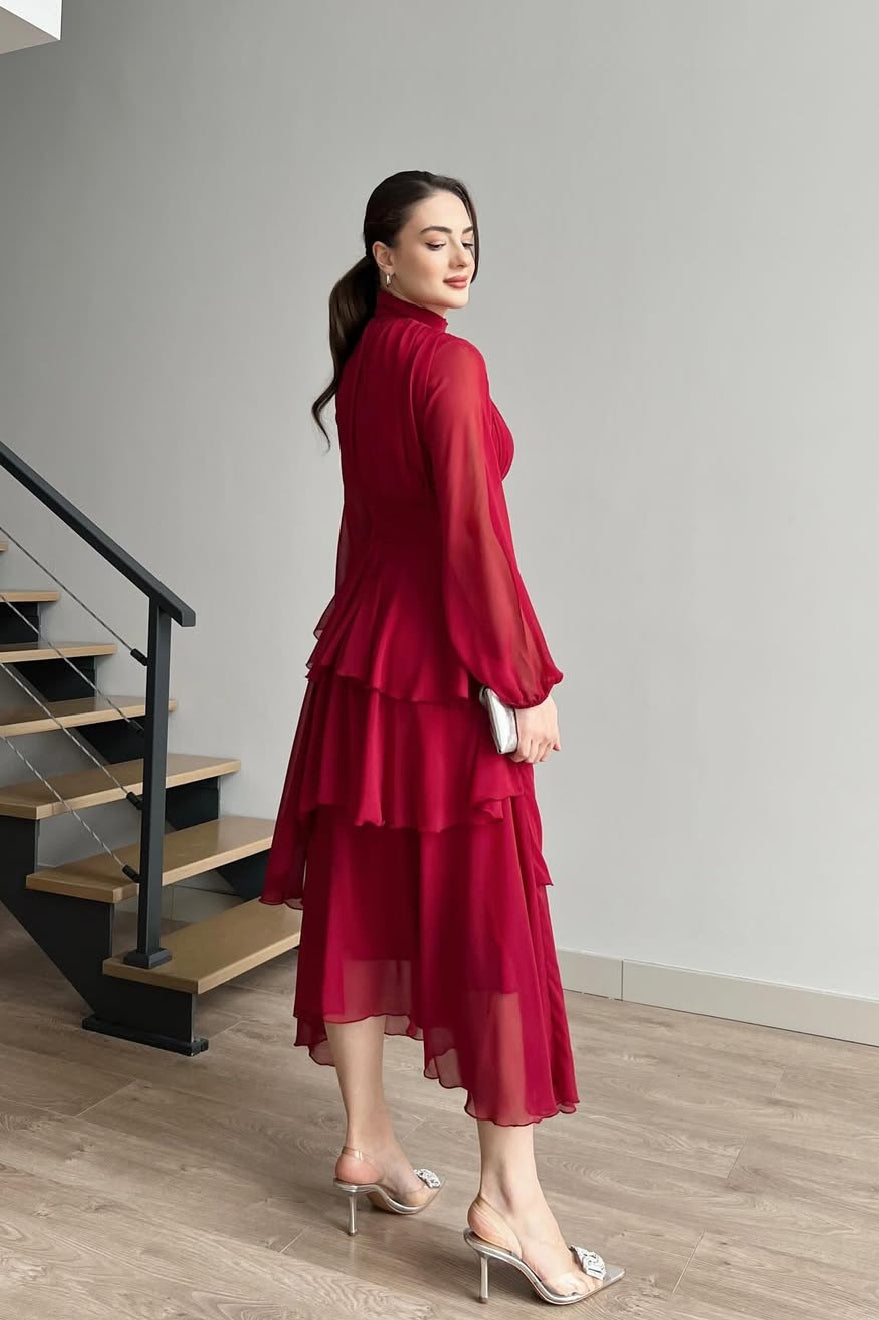 ELEGENT FROCK MEHROON