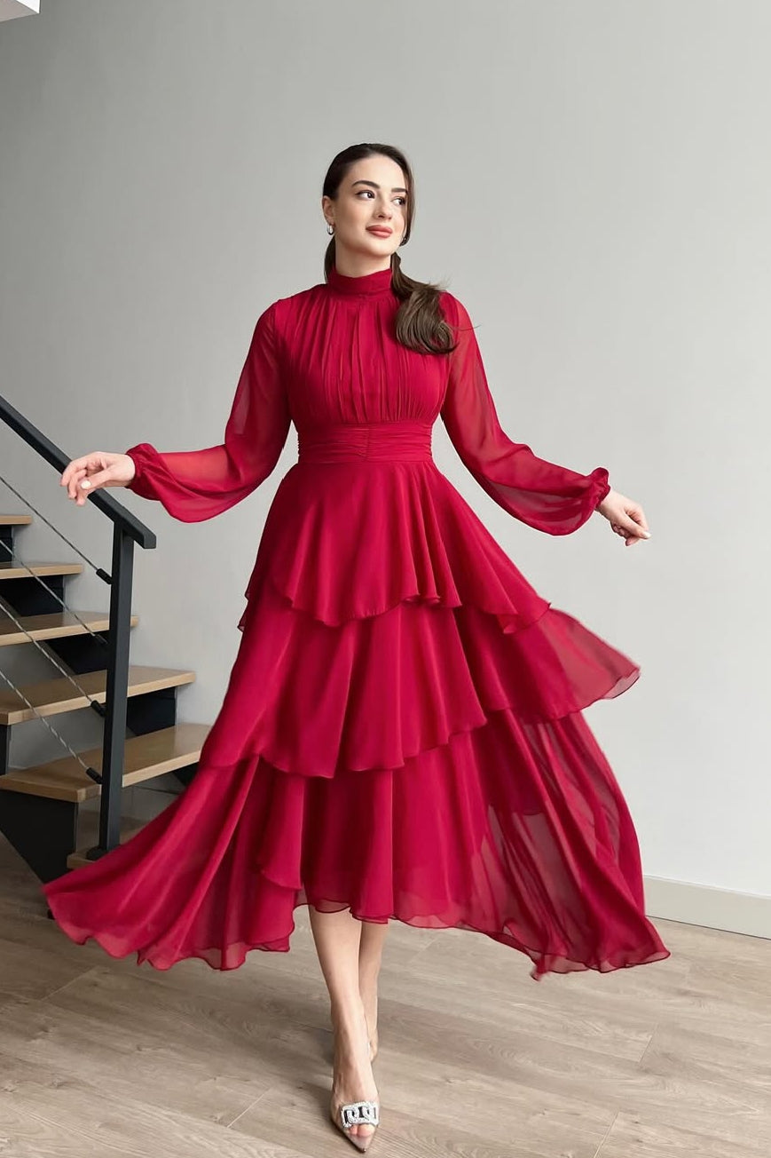 ELEGENT FROCK MEHROON