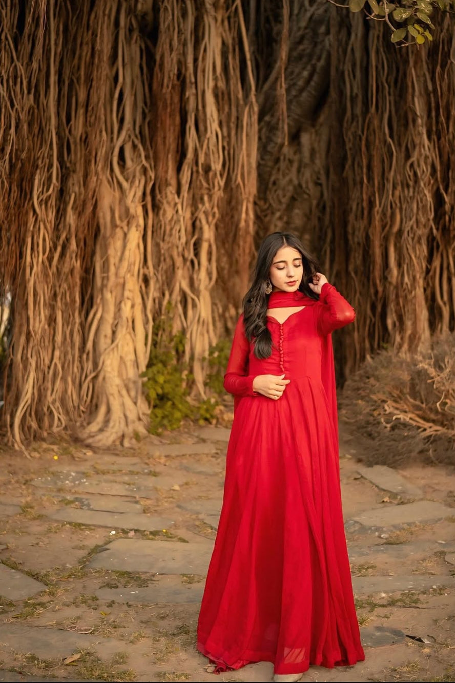 Red Button Lace Flora
