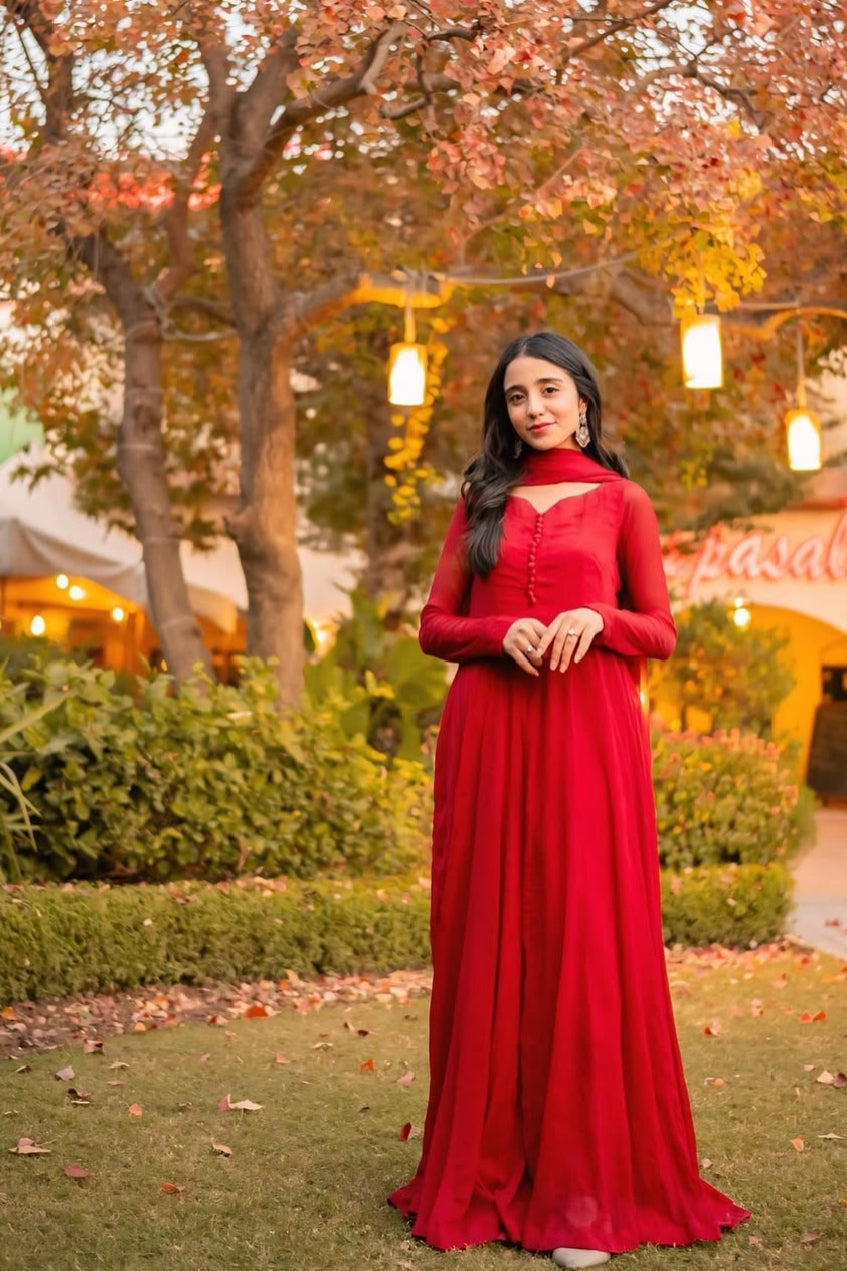 Red Button Lace Flora