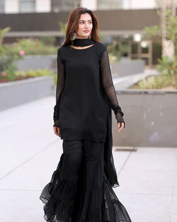 Black Heart 3pcs Dress