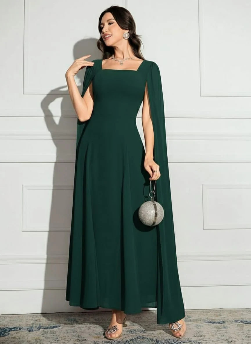 Green Cap Leaf Dress