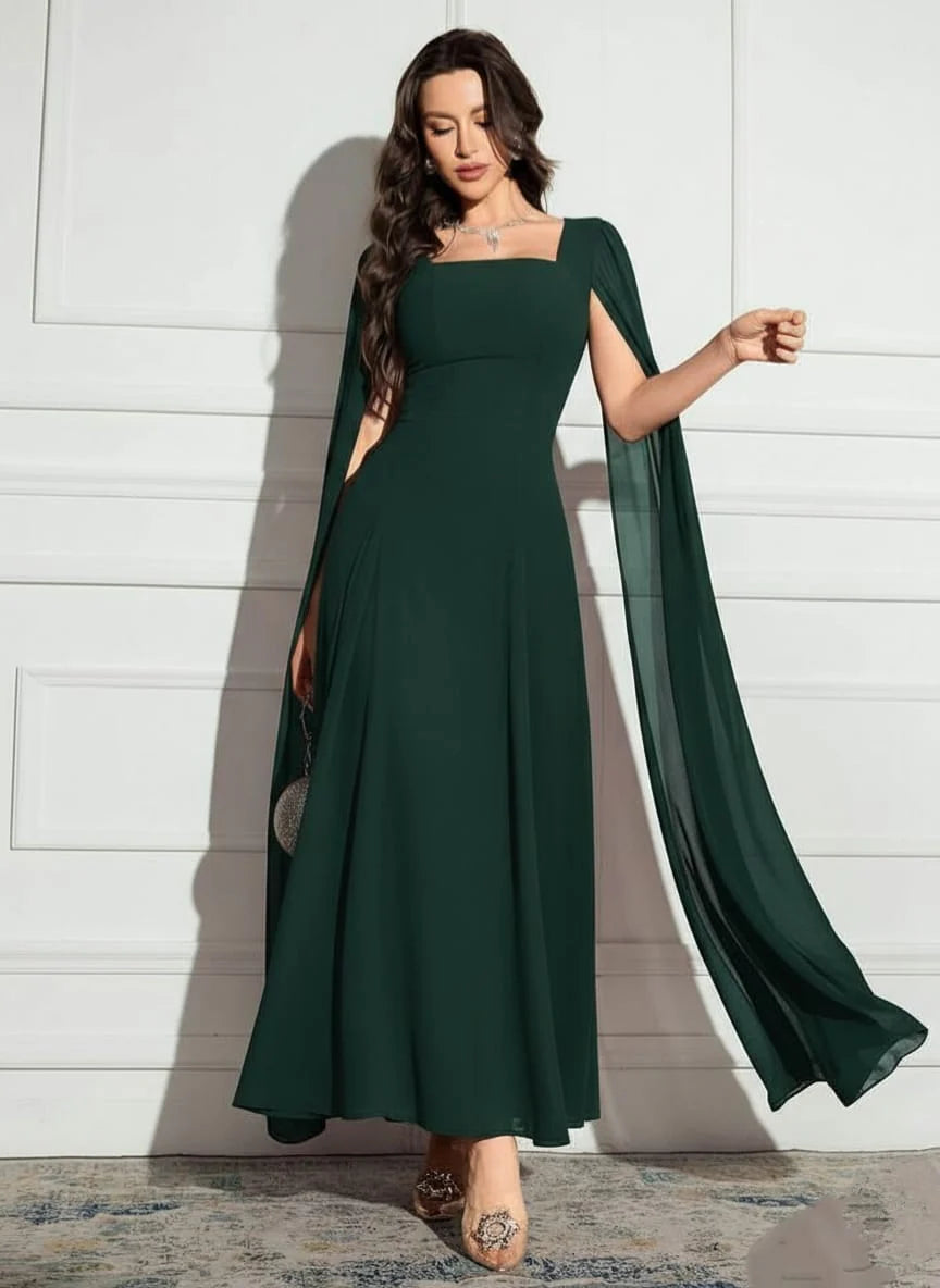 Green Cap Leaf Dress