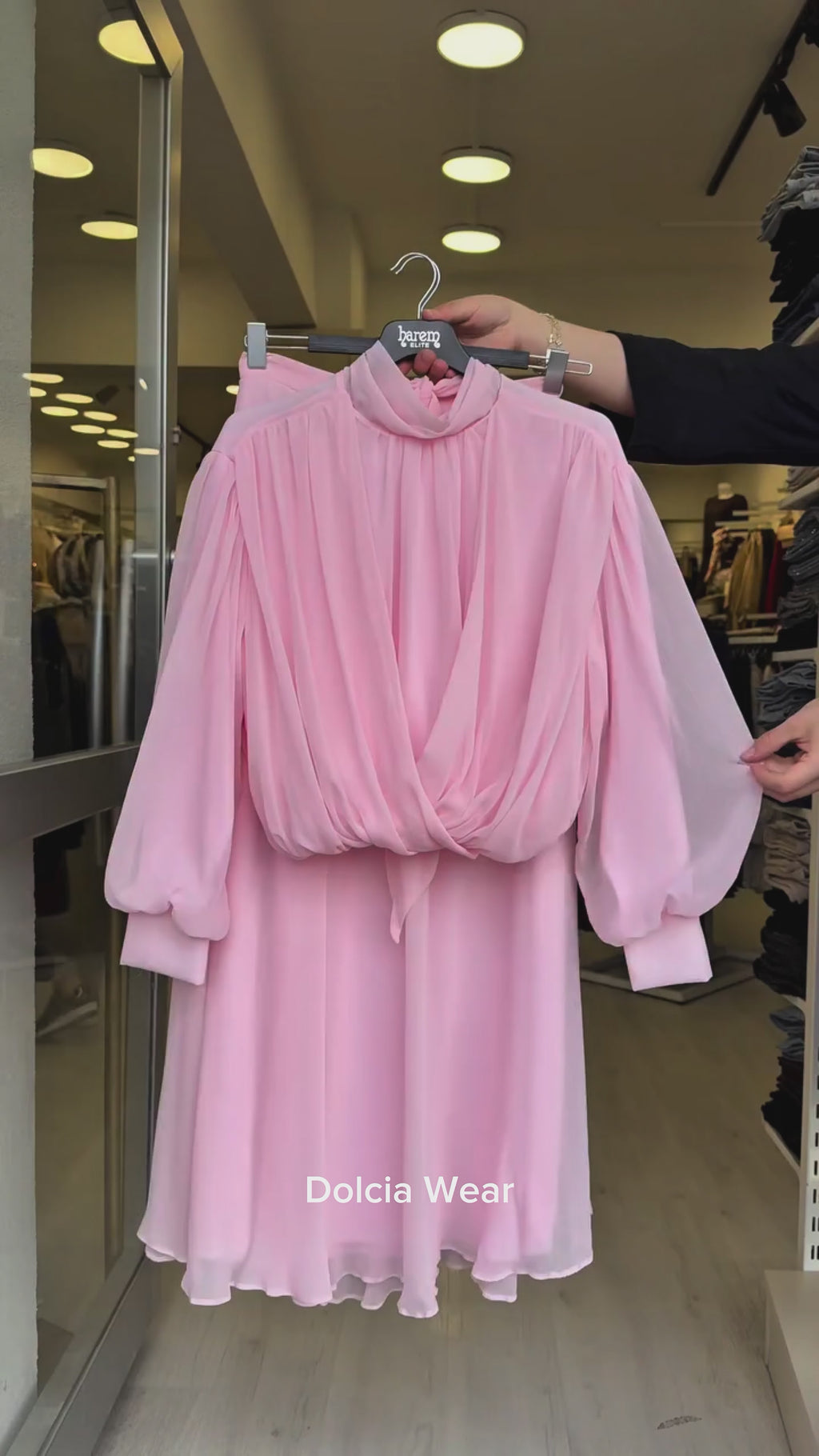 Blush Pink Luxury Chiffon 2-Piece Set
